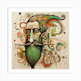 Man With A Mustache 1 Art Print