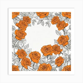 Orange Roses 14 Art Print