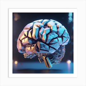 Brain In 3d 3 Art Print