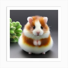 Cute Fluffy Hamster Art Print