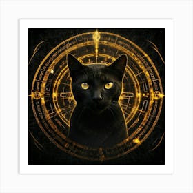 Default Golden Eye Dilated Cat Pupil Focus Catalyzer Channelin 1 Art Print