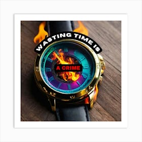 Wasting Time Is A Crime Art Print