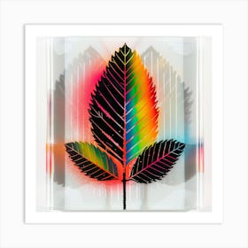 Rainbow Leaf Art Print