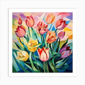 Abstract Tulips 1 Art Print