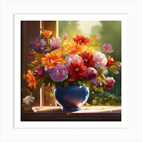 Flowers In A Vase 1 Art Print