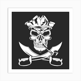 Pirate Skull Art Print