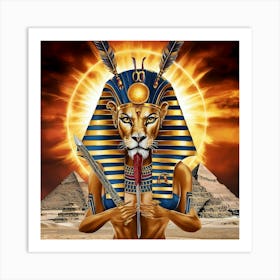 Pharaoh Sekhmet Art Print