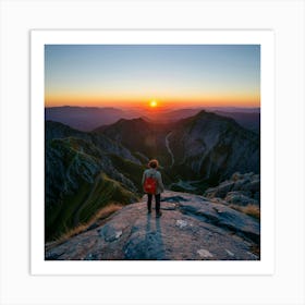 Sunrise In The Mountains Art Print