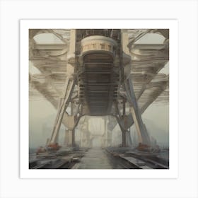 Futuristic Bridge Art Print