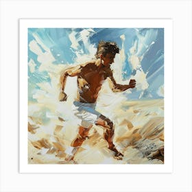 A Free Running Oil Painting Illustration 1719335807 2 Art Print