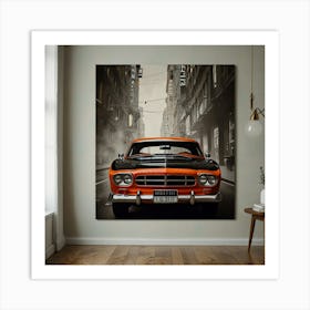 Classic Car On The Street Art Print