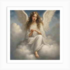 Angel In The Clouds 1 Art Print