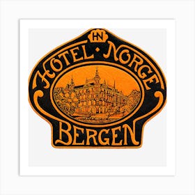 Hotel Norge Bergen Art Print