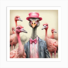 Flamingos 10 Art Print