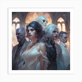 Group Of Woman Ghosts Art Print