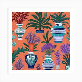 Vases And Plants Art Print