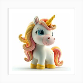 Unicorn Figurine 46 Art Print