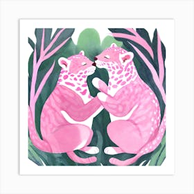 I Love You Valentines Leopards 4 Art Print