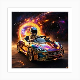 Leonardo Diffusion Xl Young Little Boy In The Shiny Burning Mu 1 Art Print