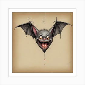 Bat On A String 2 Art Print