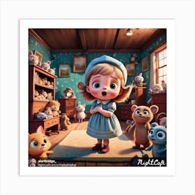 Little Girl In A Room Art Print