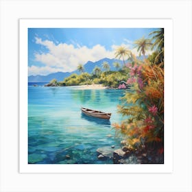 Caribbean Mosaic: Sunlit Serenity Art Print