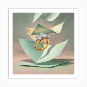 Diamond Engagement Ring Art Print