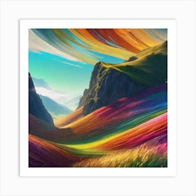 Rainbow Landscape 1 Art Print