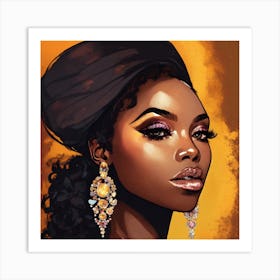 Portrait Of African American Woman Art Print