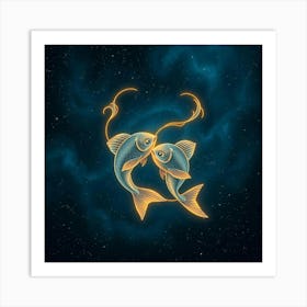 Zodiac Fishes 10 Art Print