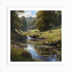 Stream In The Woods 6 Art Print