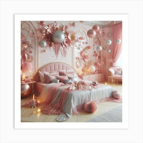 Pink Bedroom 1 Art Print