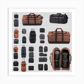 Collection Of Travel Bags Art Print