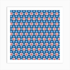 Colorful Retro Pattern 19 Art Print