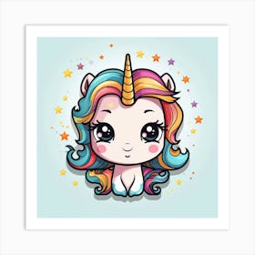 Cute Unicorn 77 Art Print