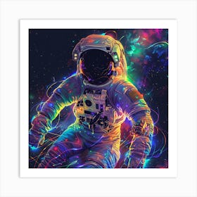 Astronaut In Space 2 Art Print