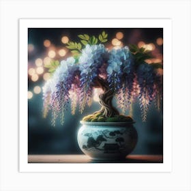 Wisteria Bonsai 2 Art Print