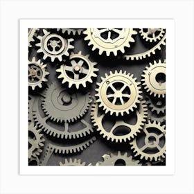 Gears Background 27 Art Print