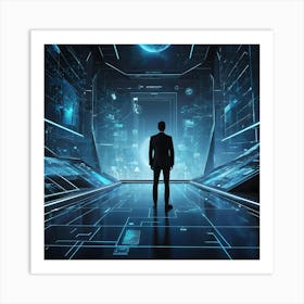 Futuristic Businessman 17 Art Print