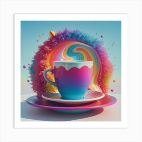 Rainbow Cup Art Print