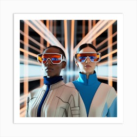 Futuristic Women 4 Art Print