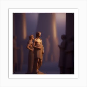 Statues Of The Gods Art Print