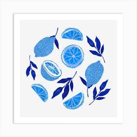 Lemon Blue Art Print