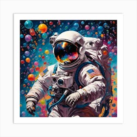 Astronaut In Space 1 Art Print