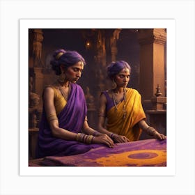Two Indian Women Art Print