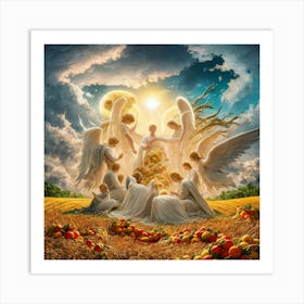 Angels In The Field 1 Art Print