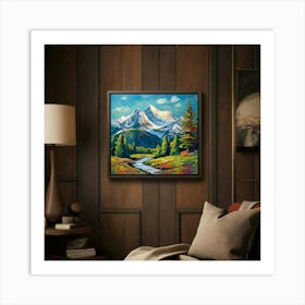 Mountain Landscape Painting Art Print