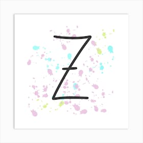 Name Initials Name Initials Letter Z Art Print