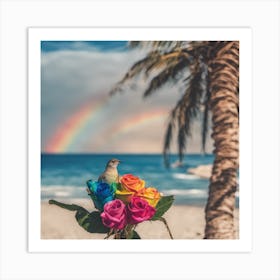 392797 In Front Of A Bird, A Rainbow Spectrum, And Dew Dr Xl 1024 V1 0 Art Print