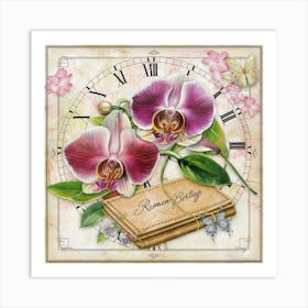 Romantic Orchids Art Print